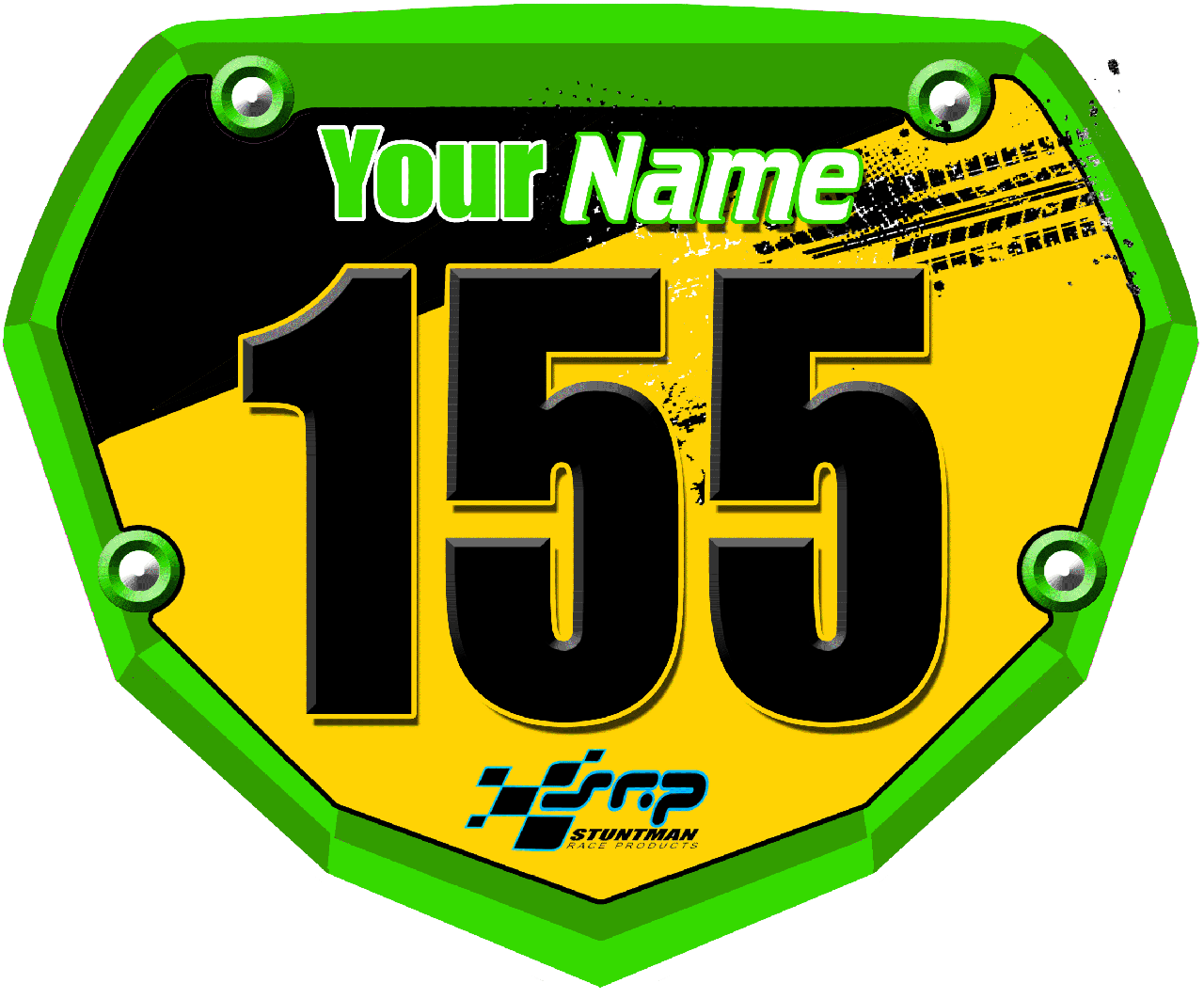 3DFX SRP Race Plate Green