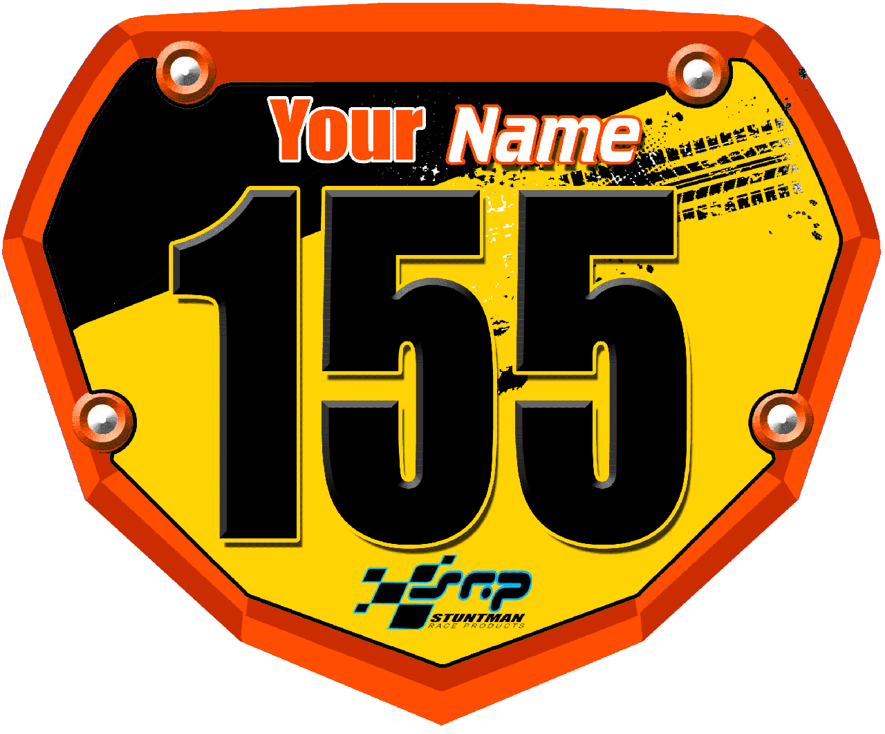 3DFX SRP Race Plate Orange