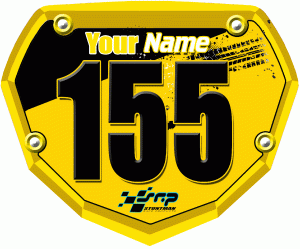3DFX SRP Race Plate Yellow