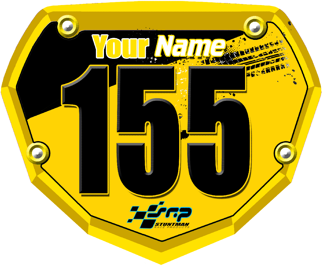 3DFX SRP Race Plate Yellow