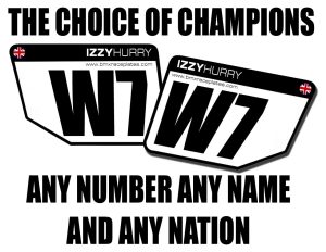 Custom Stick On Side BMX Number Board Plates
