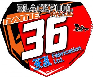 BlackPool Bmx Club Flat Red Cruiser Full Plate