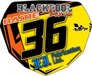 BlackPool Bmx Club Flat Boys Yellow Full Plate