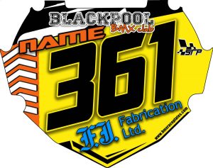 BlackPool Bmx Club Flat Yellow Box Decal