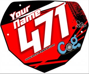 COG Bmx Club Plate Red Plate Cruiser Plate