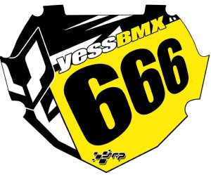 Box Custom Yess Decal  BMX Number Plate Sticker