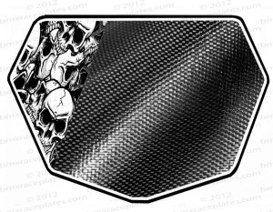 Carbon Skulls Plate