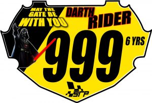 Box Mini Custom Darth Rider BMX Number Plate Sticker Decal