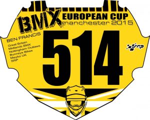 Manchester Euro Cuo BMX Number Plate Box Decal