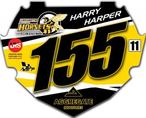 Huncote Hornets Club Box Plate Pro or Mini BMX Number Plate Sticker Sponsor Decal