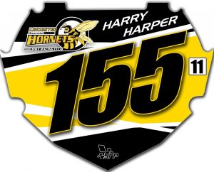 Huncote Hornets Club Box Plate Pro or Mini BMX Number Plate Sticker Decal