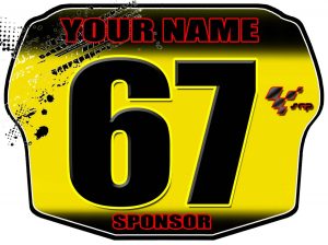 NEW 2013 SRP National Bmx Race Number Plate Yellow