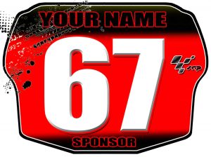 NEW 2013 SRP National Bmx Race Number Plate Red Cruiser