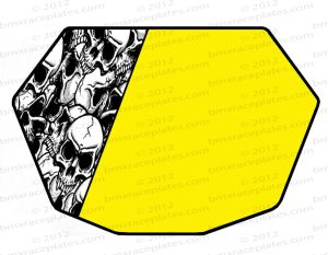 Skulls Yellow Plate
