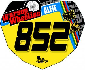 Warsop Wheelies Flat Original Bmx Number Plate